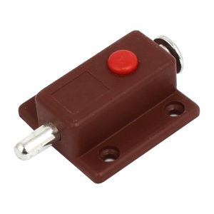 VERROU A BOUTON PLASTIQUE MARRON
